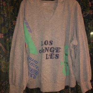 Anthropologie Maeve Grey Plus Size Hoodie 2x